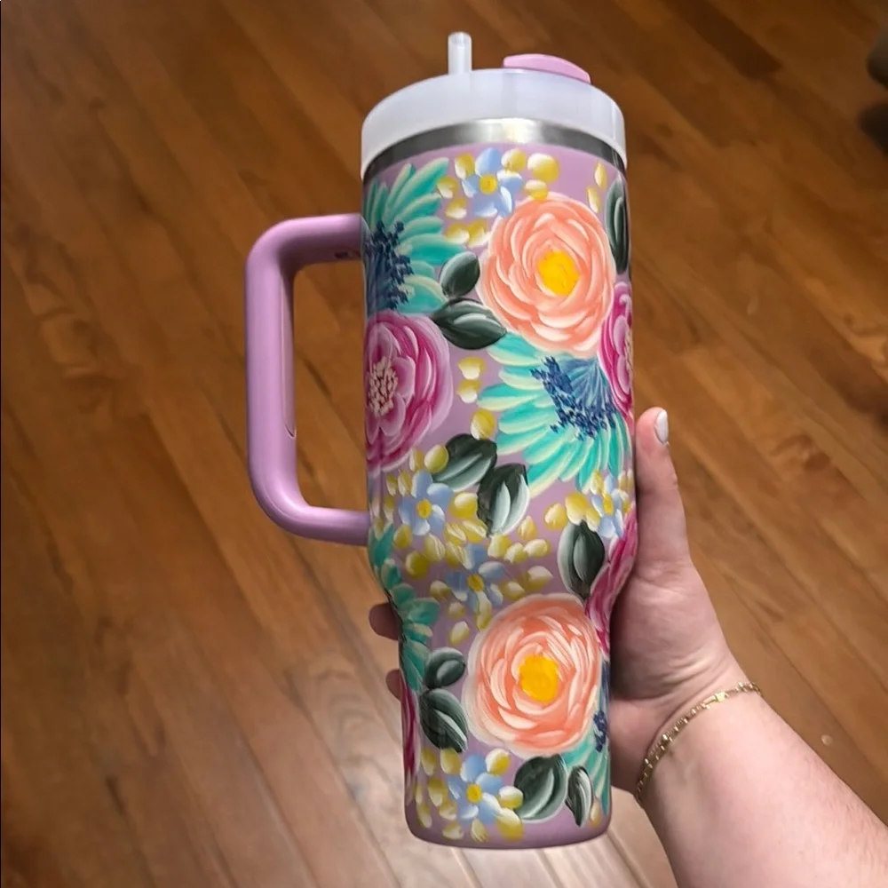 Hand Painted Marla Bracey Designs 40oz Stanley - Picture 2 of 6